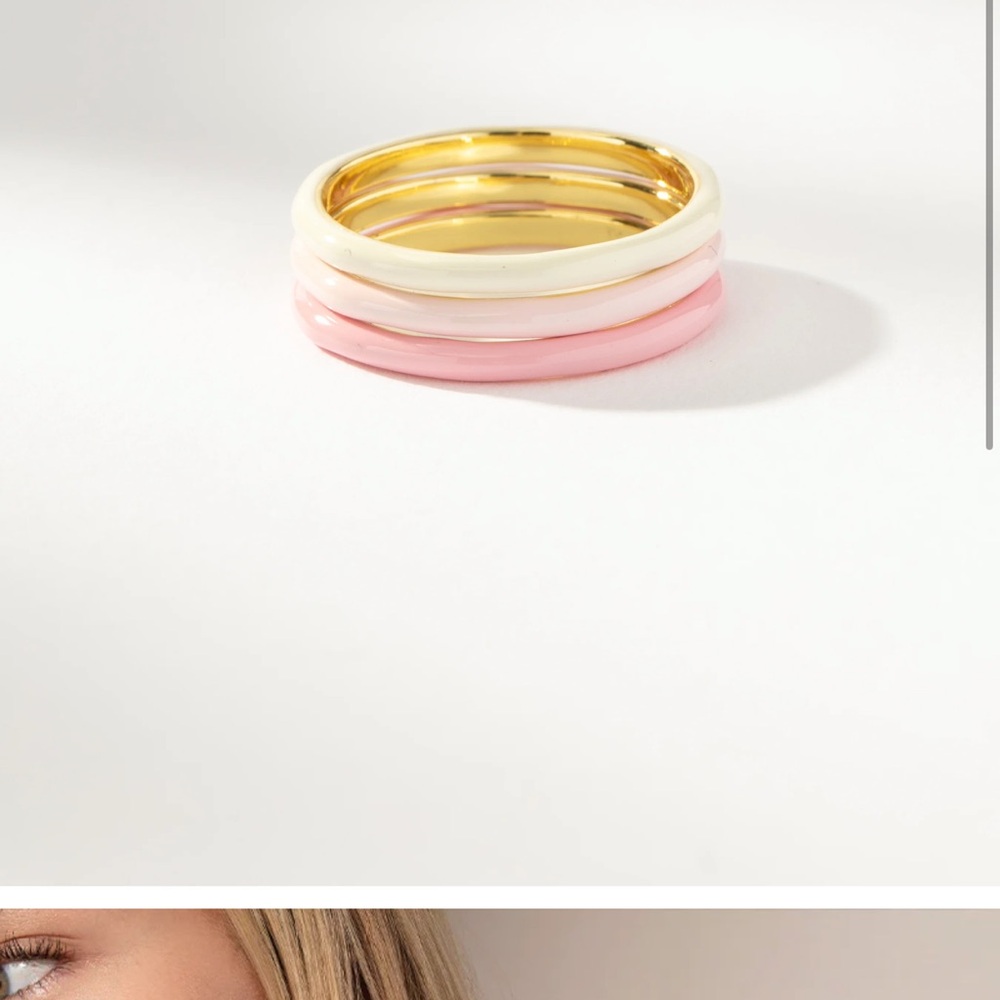 Uncommon James Pink and Gold Ombre Rings